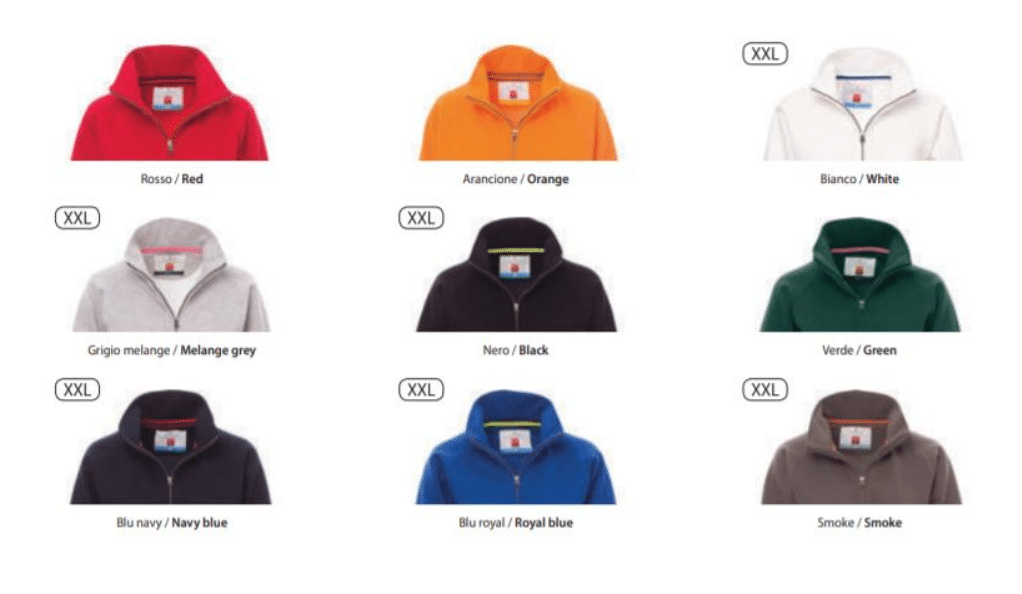 Felpa Con Zip Intera Donna, Manica Lunga, Collo Alto, Tasche Con Zip - In Policotone, Senza Cappuccio