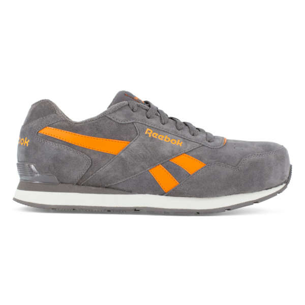 GREY AND ORANGE CLASSIC WORK SNEAKER 1