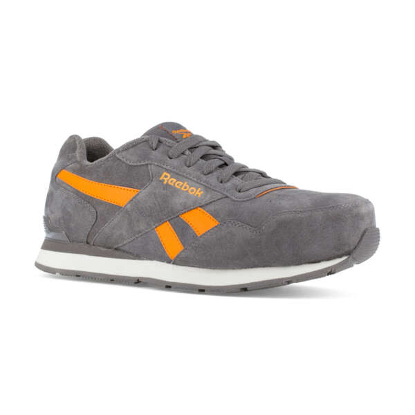 GREY AND ORANGE CLASSIC WORK SNEAKER 2