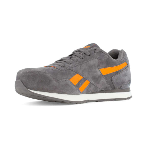 GREY AND ORANGE CLASSIC WORK SNEAKER 3