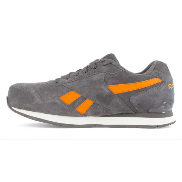 GREY AND ORANGE CLASSIC WORK SNEAKER 4